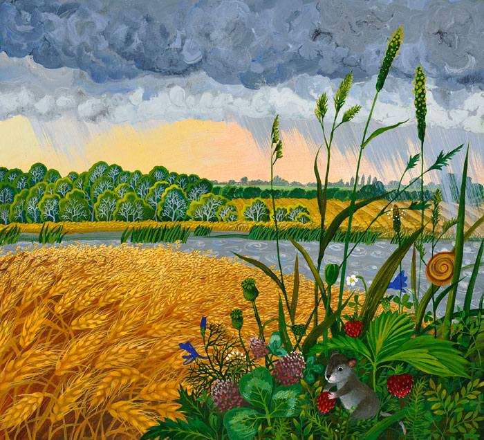 Hares in the field cooking borsch