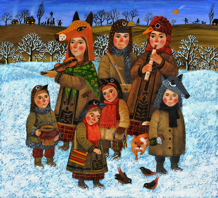 Hares in the field cooking borsch