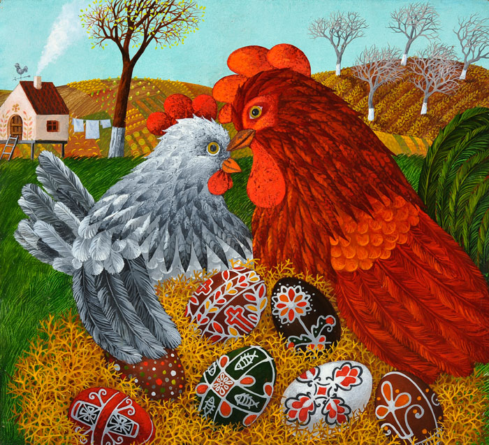 Hares in the field cooking borsch