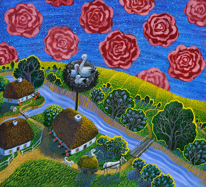 Hares in the field cooking borsch
